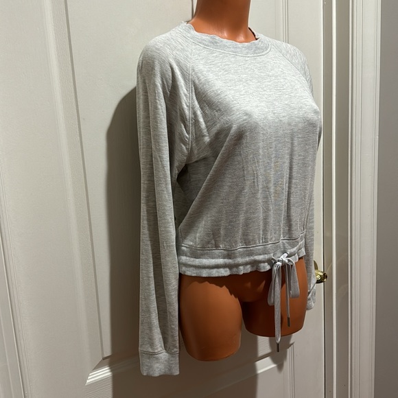 BANANA REPUBLIC Baby Terry L/S Gray Sweatshirt Drawstring Waist EUC $50 - Picture 3 of 10